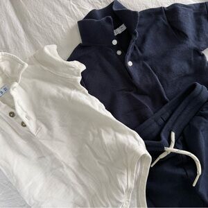 Mayoral Bundle of Navy and White Polos and Navy Shorts (12M)